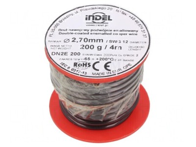 S&amp;acirc;rmă Dublu Emailată 2,7mm, 0,2kg, Cu, 65-200&amp;deg;C foto