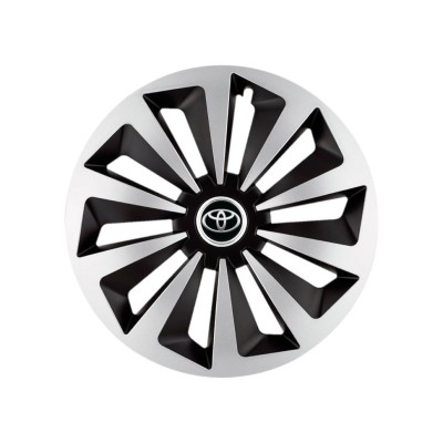 Set 4 capace roti Fox Gri-Negru R15 Compatibil Cu Toyota foto