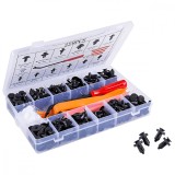 Set 229 clipsuri cleme auto de fixare, universale, extractor si unelte pentru demontat, XBD2206, Oem