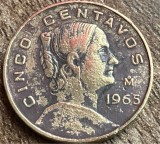 C50 - Moneda foarte veche - Mexic - 5 centavos - 1965