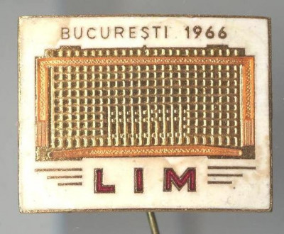 Insigna SUPERBA Palatul CFR din Bucuresti 1966 foto