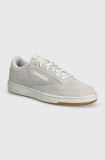 Reebok Classic sneakers din piele intoarsă Club C 85 culoarea gri, 100074450