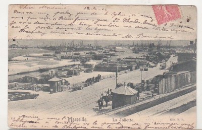 bnk cp Franta Marsilia carte postala circulata catre Bucuresti 1904 foto