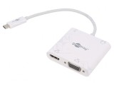 Adaptor USB 3.0 0,15m Alb, Goobay