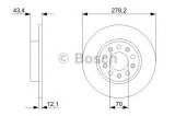 Disc frana ALFA ROMEO BRERA (939) (2006 - 2010) BOSCH 0 986 479 292