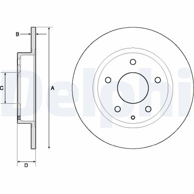 DELPHI BG4707C Disc frana foto