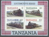 Tanzania 1985 Trains, perf. sheet, MNH S.060