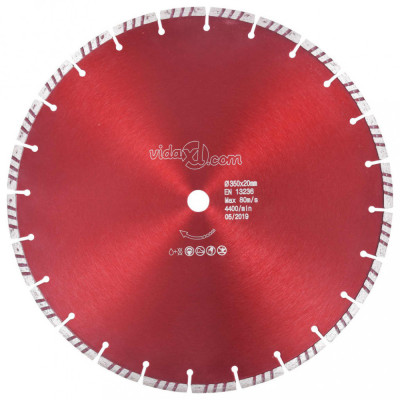 vidaXL Disc diamantat de tăiere cu turbo, oțel, 350 mm foto
