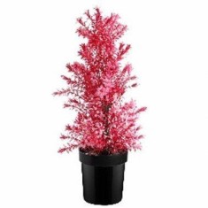 Planta decorativa artificiala roz, ghiveci cu flori, 60 cm, GLN 251A