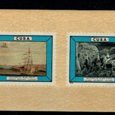 Cuba 1965 - Arta, pictura, muzeul postei, colita neuzata