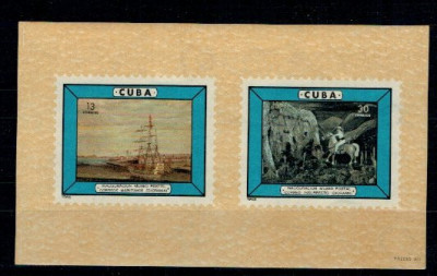 Cuba 1965 - Arta, pictura, muzeul postei, colita neuzata foto