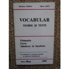 Marileana Chiriac, Marin Iancu - Vocabular - teorie si teste