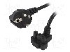 Cablu alimentare AC, 1.5m, 3 fire, culoare negru, CEE 7/7 (E/F) &amp;#351;tecar in unghi, Dell 3pin, AKYGA - AK-NB-02A