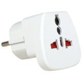 Adaptor Calatorie Vision Touch 307.1903, 1 Schuko -3 Universal, Alb