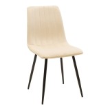 Cumpara ieftin Scaun Noor, Pako World, Catifea, Bej-Negru, 44x53x86 cm