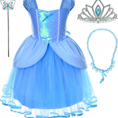 Costum Pncess(Snow,Belle,Mica Sirenă,Anna,Cenusăreasa,Rapunzel) pentru fete mici