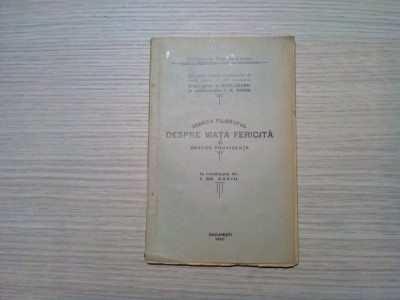 SENECA FILOSOFUL Despre VIATA FERICITA - D. Evolceanu - 1932, 99 p. foto