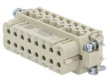 Conector HARTING HDC mamă 16A 250V 16 pini cod 09200162816 UL94V-0