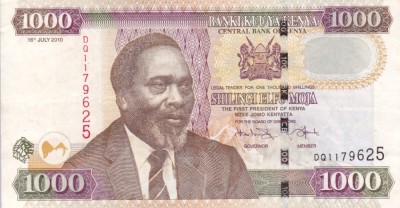 KENYA 1.000 shillingi 2010 VF+++!!! foto