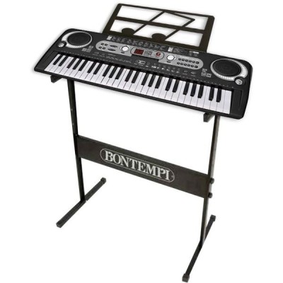 Orga electronica profesionala cu 54 de clape digitale Bontempi si suport metalic foto