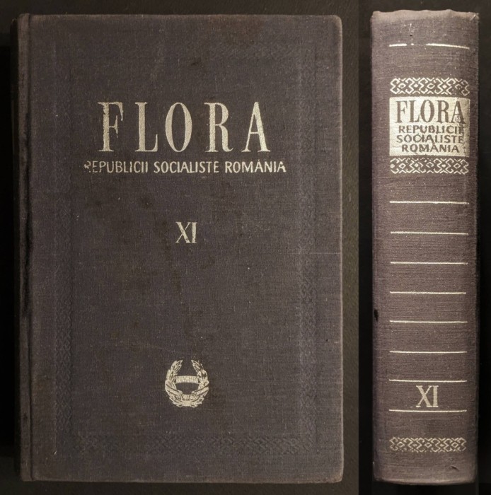 rara 1966 FLORA ROMANIEI &ndash;&nbsp;Traian Savulescu vol. 11 XI. 876 pag din care 155 planse BOTANICA. Plante Monocotiledonate ACADEMIA RSR 24,5x18cm CARTONATA