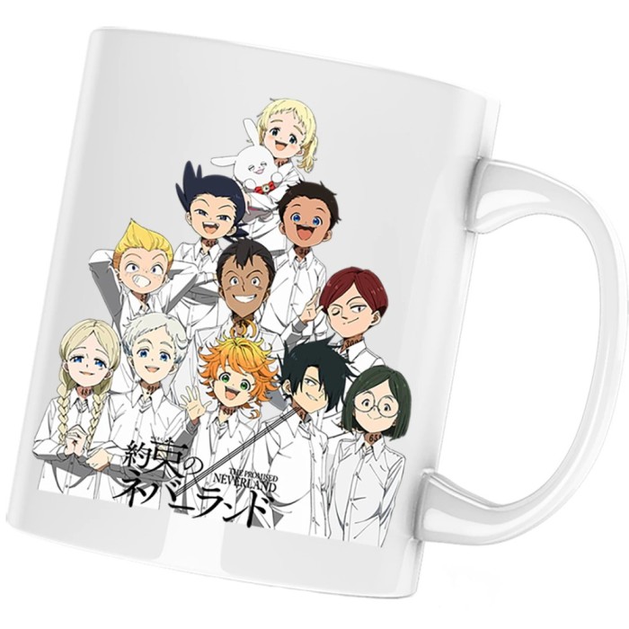 Cana alba personalizata &quot;The Promised Neverland Toata Echipa&quot;, INOVATIX&reg;. 330ml