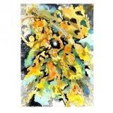 Tablou, Abstract Lux, acuarela pe hartie, neinramat, 21x29 cm, Art Deco, RavariuArt