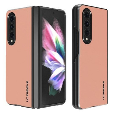 Husa Telefon Samsung Galaxy Z Fold 3 5G Dura Din Piele Ecologica Roz foto