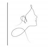 Tablou Canvas, Tablofy, One Line Face, Printat Digital, 50 &times; 70 cm