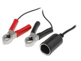 Soclu brichetă cu clips crocodil 5A, 500mm, negru - SCI