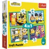 Puzzle trefl minions 4in1 lumea fericita a minionilor