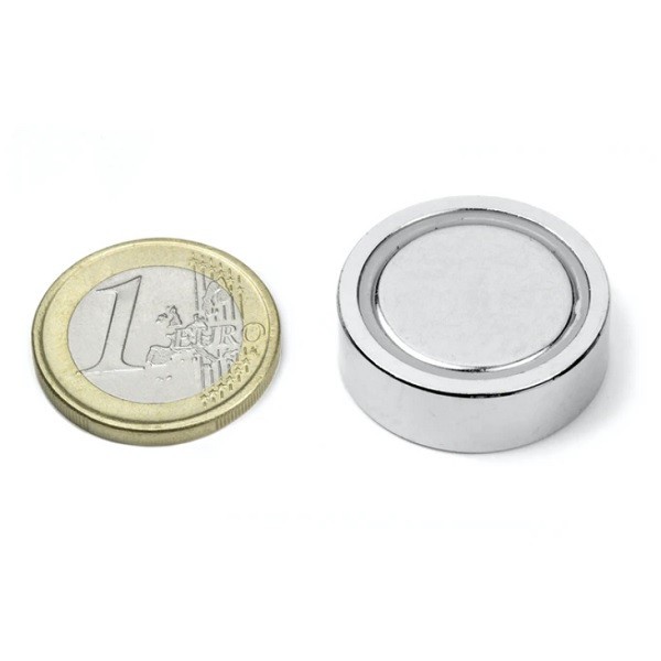 Magnet neodim oala &Oslash;25 mm, putere 22 kg