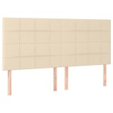 Cumpara ieftin Tablie de pat crem 180x5x118/128 cm, material textil