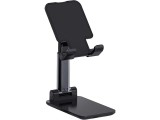 Cumpara ieftin Suport telefon pliabil pentru smartphone si tableta pana la 10 inch (25.4 cm), reglabil, antiderapant, compact, negru