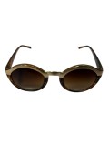 Ochelari de soare dama, Animal print, UV400, Plastic, Maro, Oem