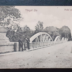 Carte Postala Veche - Targul Targu Jiu Podul Peste Jiu 1927 (VEZI DESCRIEREA)