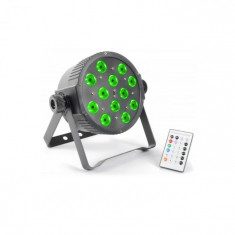 Beamz FlatPAR 12x 3WTRIColor LED DMX IR telecomanda incl. foto