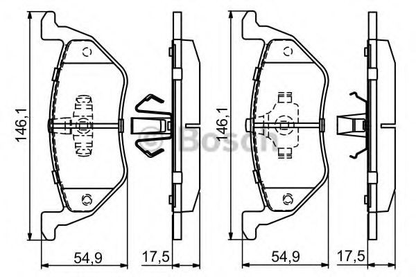 Set placute frana,frana disc FORD MAVERICK (2001 - 2016) BOSCH 0 986 494 683