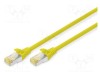 Patch cord DIGITUS RJ45 S/FTP Cat 6a LSZH galben 0,25m