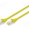 Patch cord DIGITUS RJ45 S/FTP Cat 6a LSZH galben 0,25m