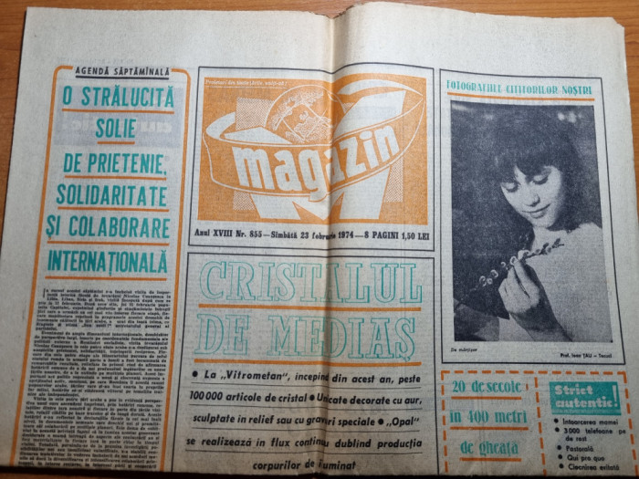 magazin 23 februarie 1974-art. cristalul de medias,marina voica,moda