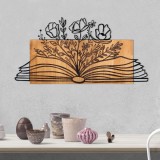 Cumpara ieftin Tablou din lemn si metal Culture Negru 74x37 cm