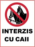 Placuta caii interzis cu caii