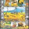 DB1 Fauna Africana Savana Kyrgysztan Lei Elefanti Rinoceri Antilope MS I MNH ndt