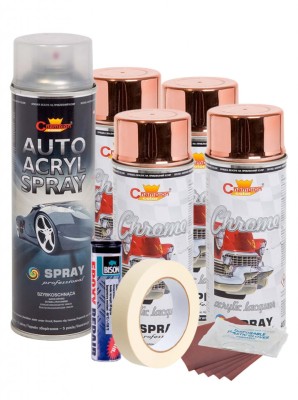 Kit complet reparatie si vopsire jante culoare Cupru Metalic, V4 foto