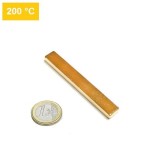 Magnet neodim bloc, 70x10x5 mm, 38EH, placat aur