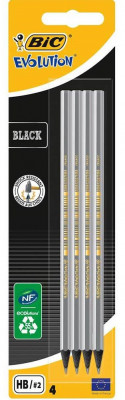 Bic Set Creioane Grafit Eco Evolution Black Pachet Cu 4 Bucati 268626 foto