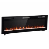 HOMCOM Șemineu electric 173 cm, 3 &icirc;n 1, ultrasubțire 8,3 cm, cu telecomandă, 900/1800 W, timer, negru | Aosom Romania