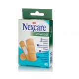 Plasturi 3M Nexcare Universali, Hipoalergenici, Respirabili, 40 Bucati, Protectie Bacterii, Non-Traumatici