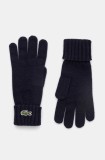 Lacoste manusi de lana culoarea albastru marin, RV0452